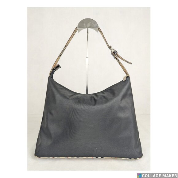 BURBERRY BLUE LABEL Handbag One Shoulder Nylon Black Nova Check Made in Italy. - Picture 1 of 12